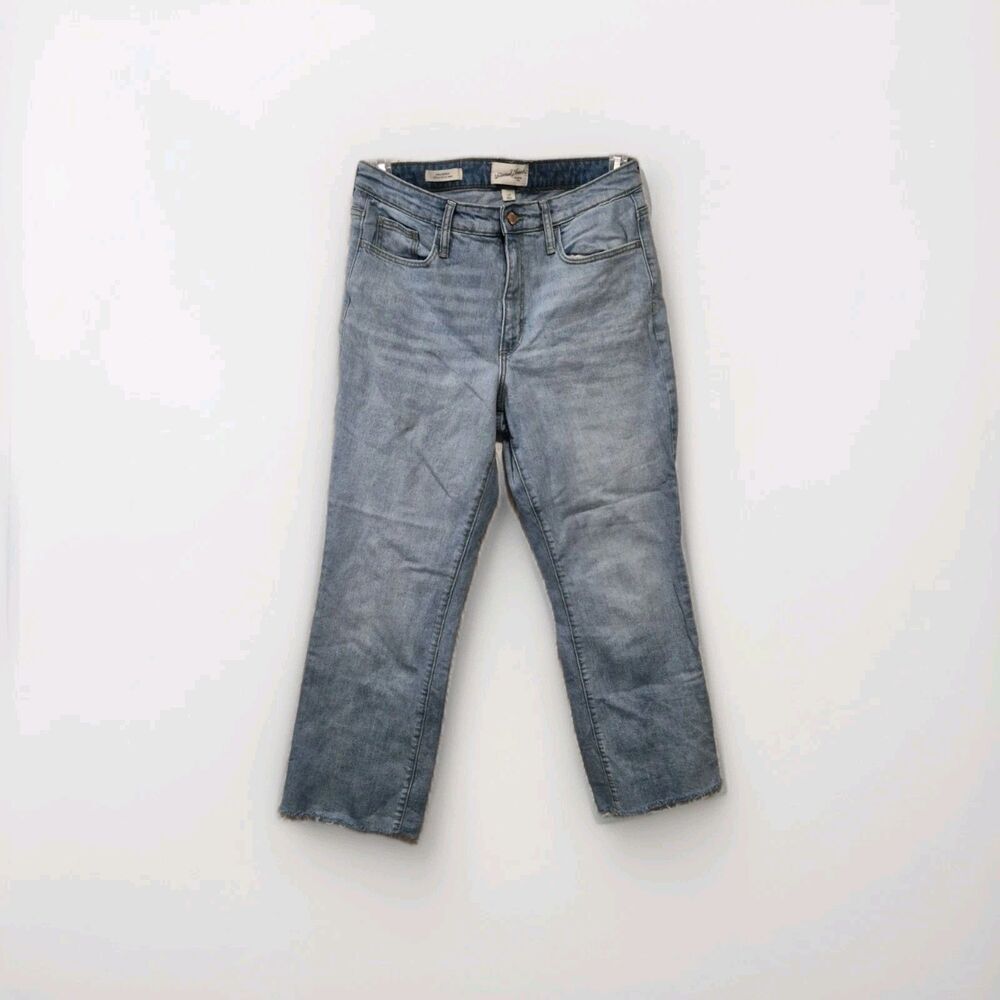 Universal Thread Jeans Women’s 10R Ankle Bootcut Light Blue Frayed Ended i0248
